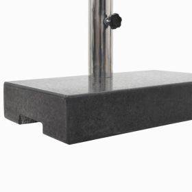 vidaXL Parasol Base Granite 55.1 lb Rectangular Black