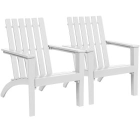 Outdoor Durable Patio Acacia Wood Adirondack Lounge Armchair