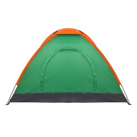 2-Person Waterproof Camping Dome Tent for Outdoor Hiking Survival Orange & Green